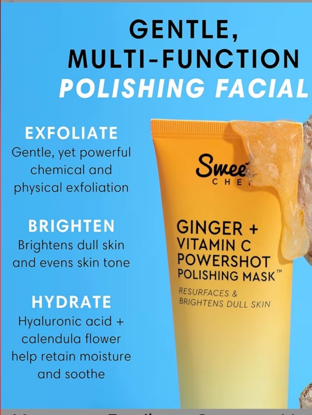 Sweet Chef Ginger + Vitamin C Polishing Mask - Yellow Tube